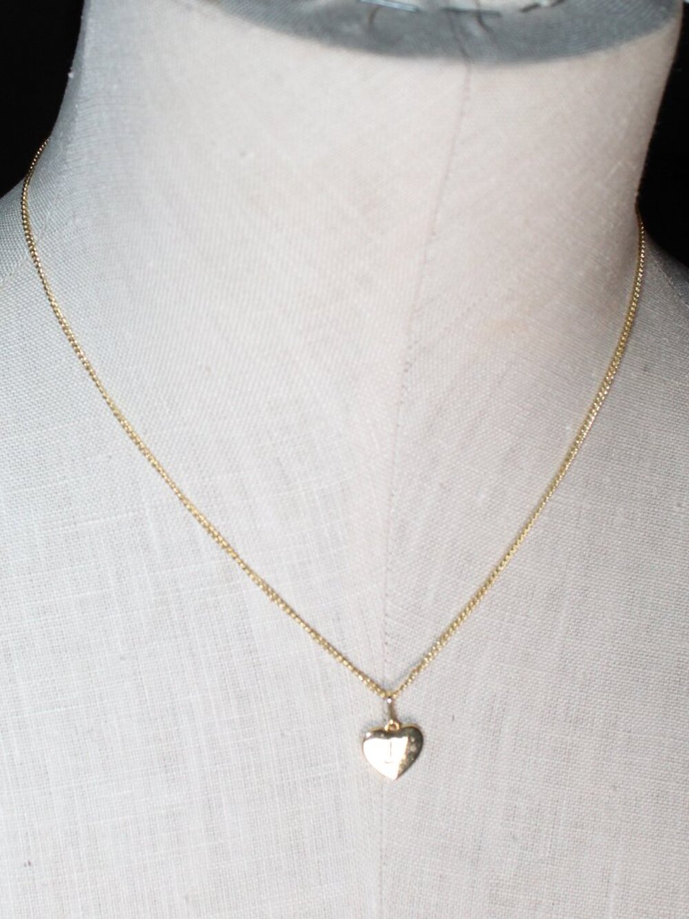 Evry 18" Gold Tone Initial "J" Heart Necklace
